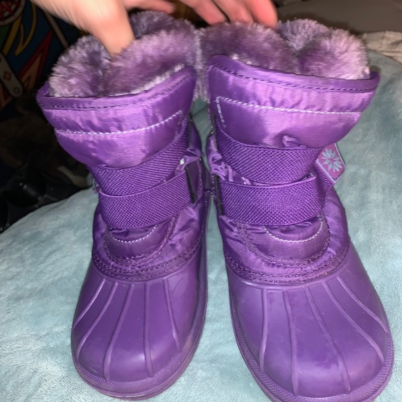 girls purple snow boots